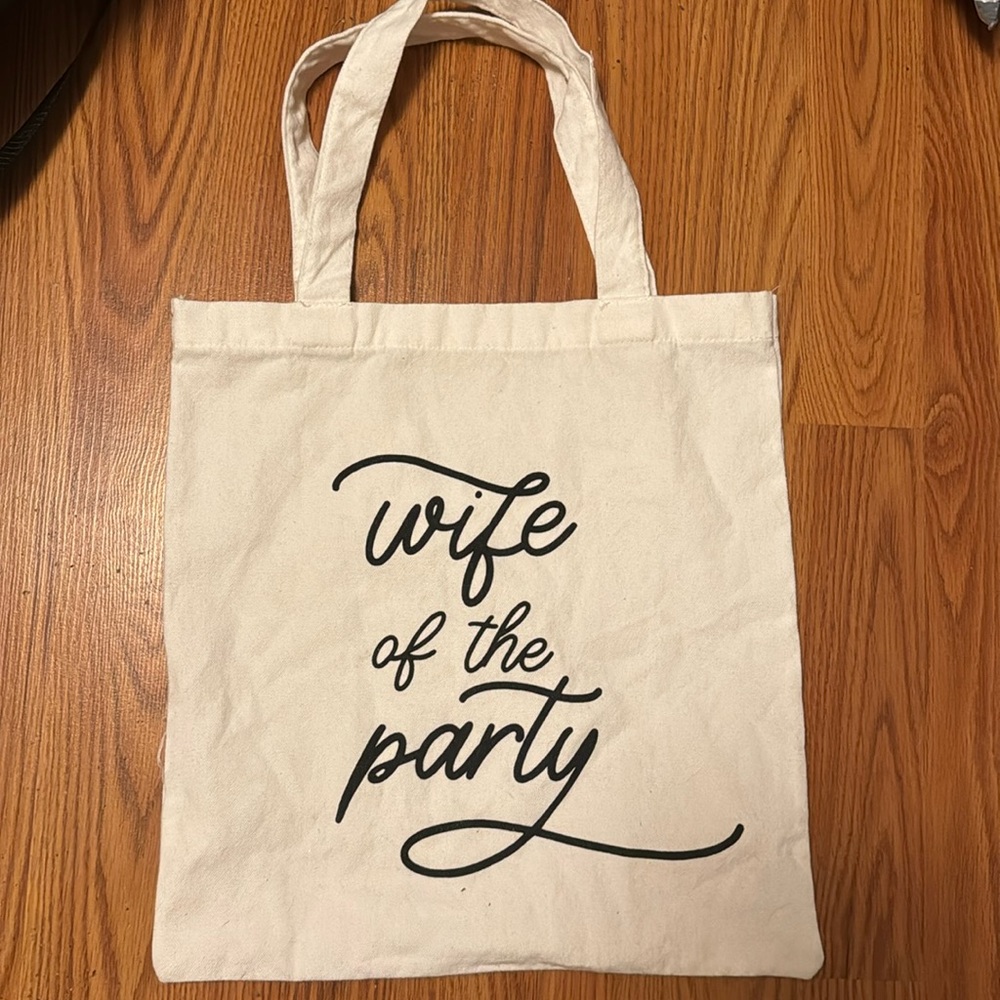 Wife of the party tote bag